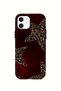 iPhone 12 Vorian Double Layer Case Bordeaux Leopard Star