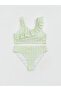 Nevavm Uv Protected Ruffled Girls' Bikini with Difference