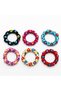 Set of 6 Children's Rubber Hair Clips – Soft Fabric Hair Clips with Colorful Floral Patterns - 2