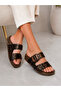 Women's Buckle-Hologram-Silvery Comfort Sole Slippers