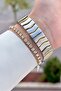Dial Green Strap Gold Silver Color 30 mm Women's Wristwatch with Gift Packaging - 5