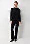 Buttoned Collar Ribbed Knit Sweater 10350 - 5
