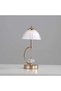 Modern Decorative Table Lamp with Gold Metal Frame, Premium Glass Lampshade, Crystal Detail, Elegant Contemporary Style, Warm Cozy Lighting for Bedroom Nightstand, Living Room, Office, Hotel and Home - 2