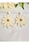 Wicker Flower (7 cm) and Combination Star 2-Piece Earring Set - 2