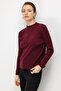 Buttoned Collar Ribbed Knit Sweater 10350 - 2
