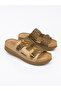 Women's Everyday Slippers with Leopard Details and Stitched Orthopedic Soles - 3