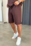 Men's Oversize Modal Comfort Double T-Shirt and Shorts Cotton Set - 3