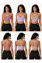 Women's V-Neck Double Straps Cross Back Sports Bustier Crop Top - 4