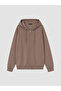 Lcw Everyday Brown Soft Touch Oversize Women's Zippered Sweatshirt - 5