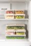 Set of 4 Freshbox Storage Containers Suitable for Microwave and Refrigerator - Refrigerator Organizer 1200 ml - 2
