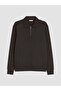 Lcw vision brown polo collar men's sweatshirt - 5
