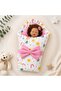 100% Cotton Bowknot Patterned Baby Swaddle Blanket – Newborn Hospital Discharge Sleeping Swaddle - 3