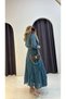 Silky Transparent Shirt Wrinkled Fabric Skirt Set - 2