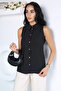 Women's Minimalist Design Zero Sleeve Shirt - 3
