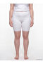 Two Mt Shop Quality Lcw Curve White Plus Size Women's Shorts Leggings with Lace Detail - 2