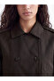 Xside Brown Shirt Collar Oversize Women's Trench Coat - 3