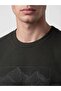 Lcwaikiki Classic Green Crew Neck Printed Men's Thick Sweatshirt - 3