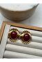 Nazenin Steel Vintage and Onyx Earrings - 2