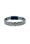 Certified Hematite Natural Stone Rolex Cut Interlocking Unisex Natural Stone Bracelet - 6