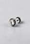 Hole Punched 8 mm Luxury Crystal Stone Special Design 316 L Steel Men's Unisex Earring 1 Piece - 2