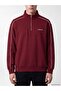 Xside Burgundy High Collar Printed Men's Sweatshirt - 3