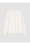Lcwaikiki Classic White Crew Neck Embossed Printed Men's Sweatshirt - 6