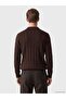Southblue brown polo neck men's knit sweater - 4