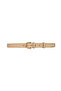 Genuine Leather, 3 cm Gold Color Buckle, Dark Cream, Stitched Classic Women's Belt, 3Cmkla02 - 5
