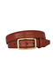 Genuine Leather, 3 cm Gold Color Rectangular Buckle, Red Brown, Stitched Classic Women's Belt, 3Cmkla50 - 5