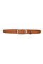 Genuine Leather, 3 cm Silver Color Rectangular Buckle, Nubuck Tan, Stitched Classic Women's Belt, 3Cmkla50 - 2