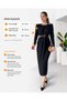 Women's Buckle Waist Detailed Midi Dress - 6