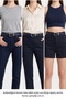 Genuine Leather, 3 cm Silver Color Buckle, Navy Blue, Stitched Classic Women's Belt, 3Cmkla48 - 3
