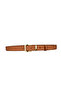 Genuine Leather, 3 cm Gold Color Buckle, Nubuck Tan, Stitched Classic Women's Belt, 3Cmkla47 - 2