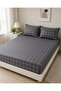 King Size Double Elastic Sheet Set 180X200 cm + 2 Pieces 50X70 cm Zippered Pillowcases