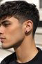 Non-Perforated Magnet Square Crystal Stone Men's Women's Unisex 316 L Steel Earrings 1 Piece - 4