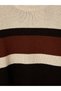 Lcwaikiki Classic Brown Crew Neck Striped Men's Knitwear Sweater - 2