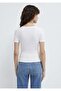 M1601040 V-Neck Basic T-Shirt Women's T-Shirt White - 5