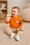 Baby 100% Cotton Teddy Bear Top and Bottom Set with Removable Toys - 5