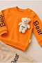 Baby 100% Cotton Teddy Bear Top and Bottom Set with Removable Toys - 6