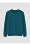Lcwaikiki classic petrol crew neck men's thick sweatshirt - 5