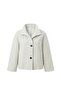Ecru Gingham High Collar Trench Coat - 5