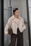Stone Color Double Collar Short Trench Coat