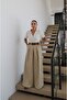 Cream Zippered Polo Neck Knitwear Blouse - 2