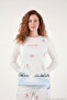 Winter Themed Crew Neck Long Sleeve Pajama Set Women's Pajama Set 6575019 - 5
