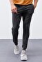 Anthracite Melange Zipper Pocketed Narrow Mold Classic Leg Men's Tracksuit Bottom - 84669 - 2