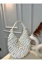 Luxury Sequined Design Handmade Sequin Evening Dress Clutch Bag - White Sparkle Collection