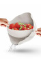 360 Degree Rotatable Colander with Bowl Pasta Vegetable Fruit Washing Strainer Rotatable Practical Kitchen Strainer with Bowl - 6