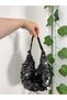 Luxury Sequined Design Handmade Sequin Evening Dress Clutch Bag - Black Sparkle Collection - 3
