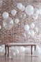 Set of 20 White Transparent Balloons with Silver Confetti Birthday Engagement Promise Stylish Party Decoration - 2