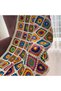 Colorful Crochet Hand Knitted Motif Sofa Cover Tv Blanket Knee Blanket 90X130 cm - 5